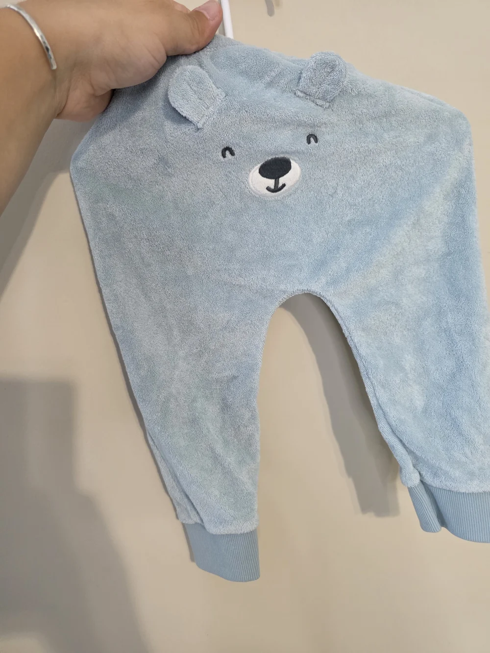 Carter's Plush Jogger Set in Pale Blue